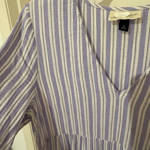 Universal Thread Lavender Striped Long Sleeve Maxi Dress - Picture 3 of 4